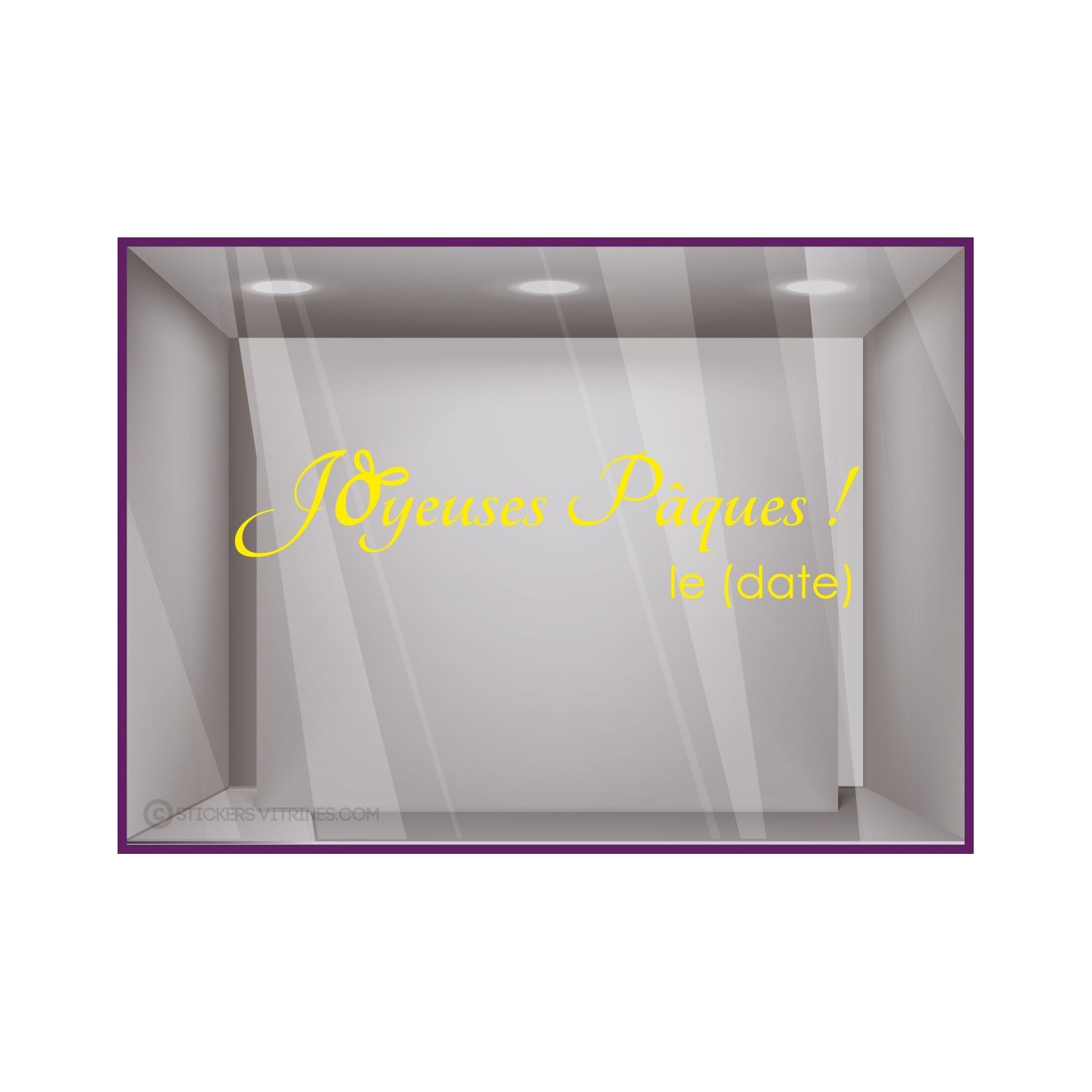 Sticker texte Joyeuses Pâques