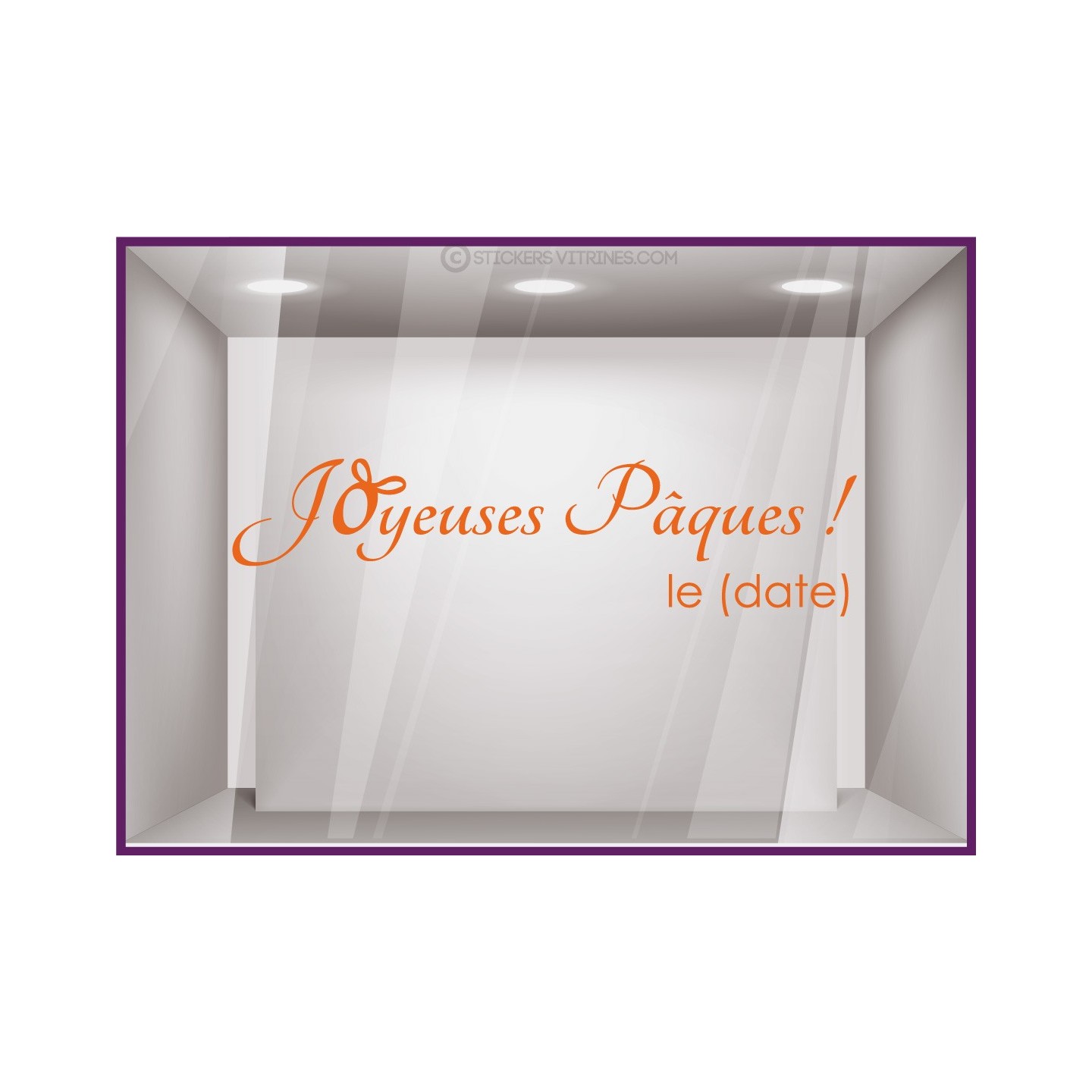 Sticker texte Joyeuses Pâques