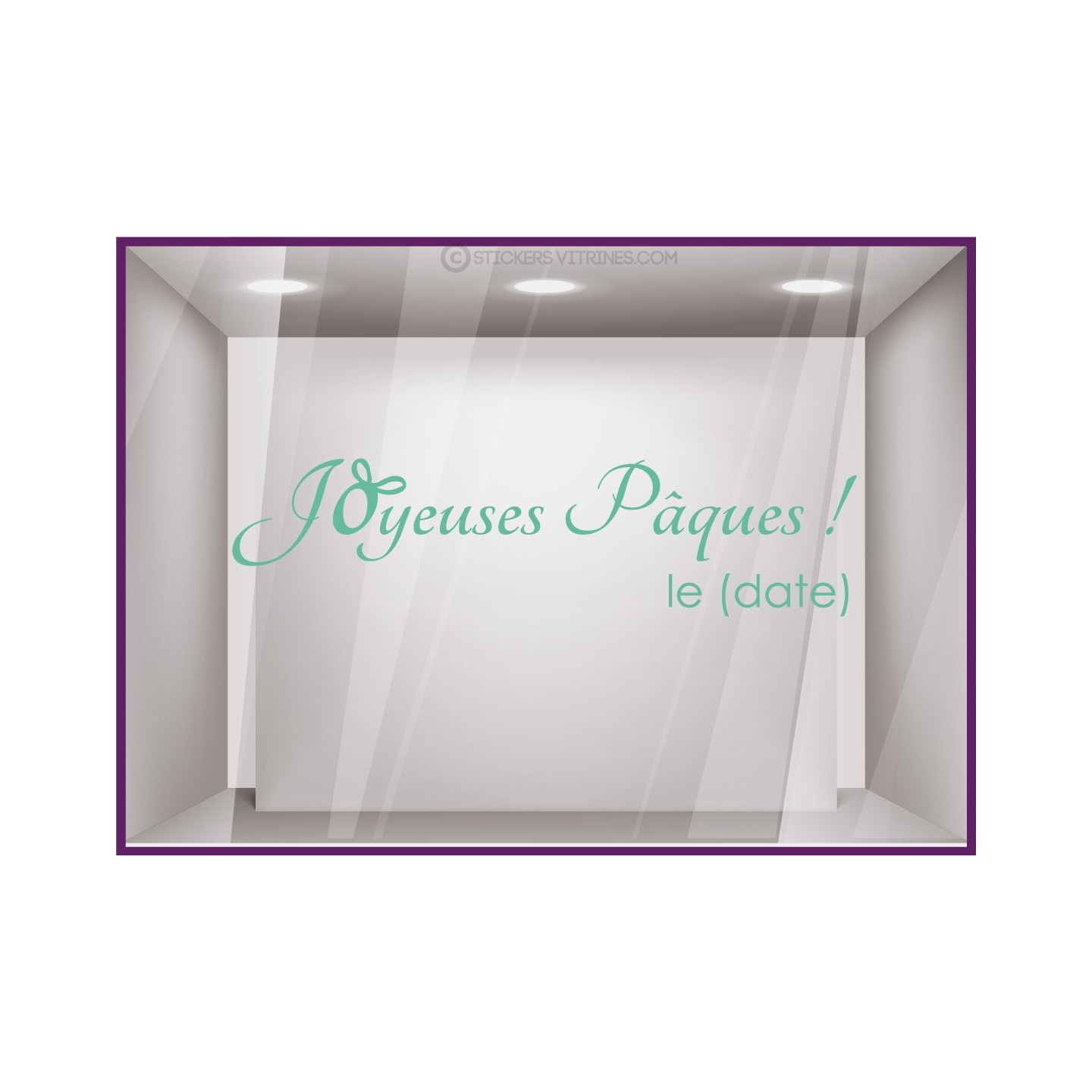 Sticker texte Joyeuses Pâques
