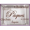Kit de stickers Pâques Chocolat Cloches Lapin Fête Oeufs Chocolatier Boulangerie 