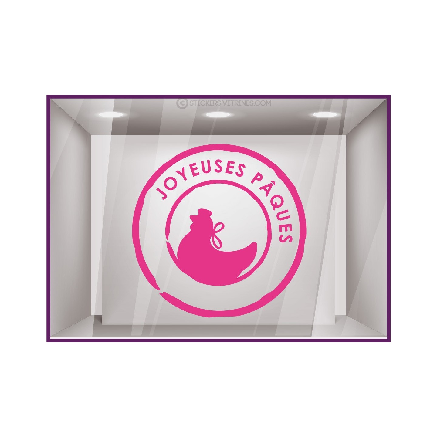Sticker tampon Pâques Cocotte Chocolatier Fleuriste Opticien Chocolat 