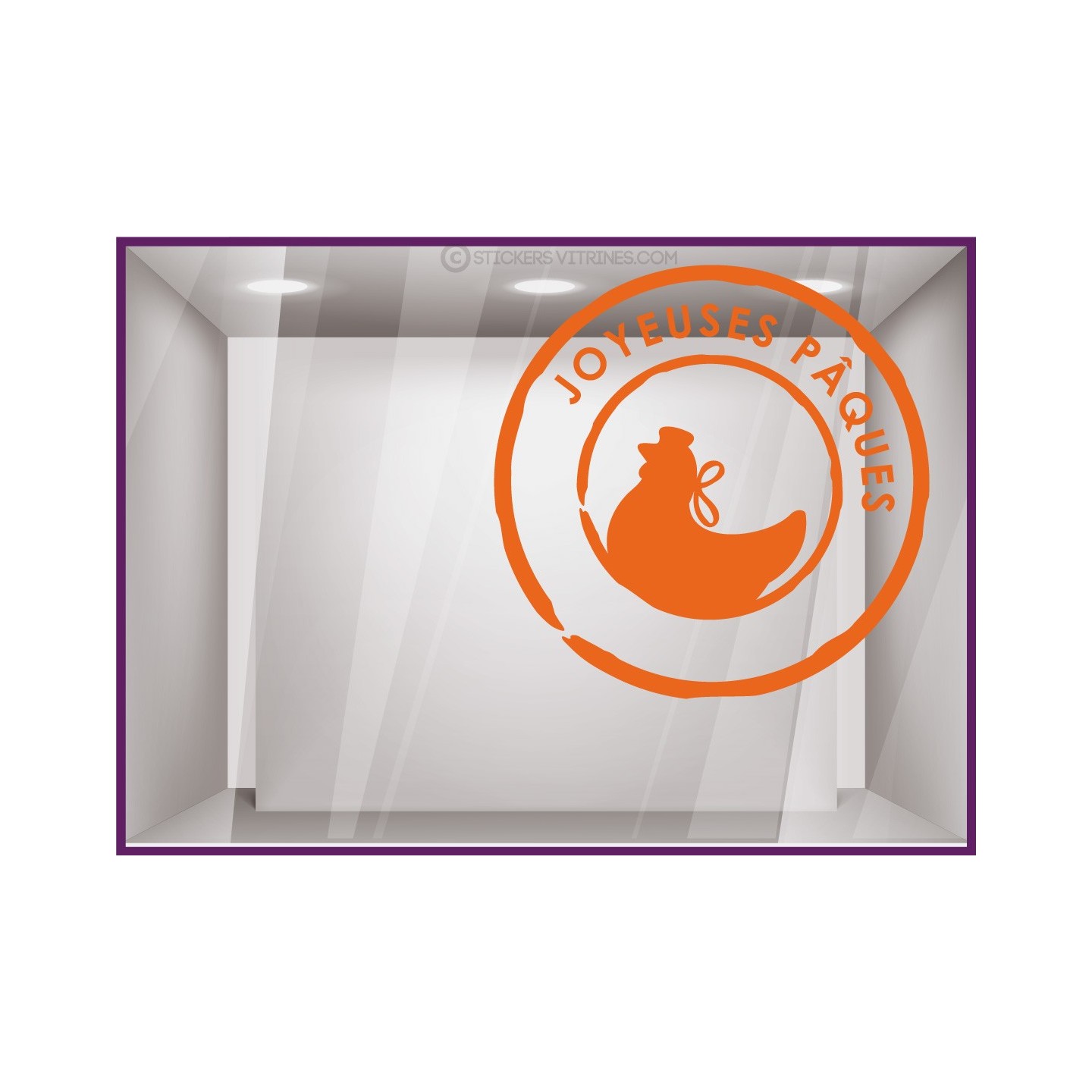 Sticker tampon Pâques Cocotte Chocolatier Fleuriste Opticien Chocolat 