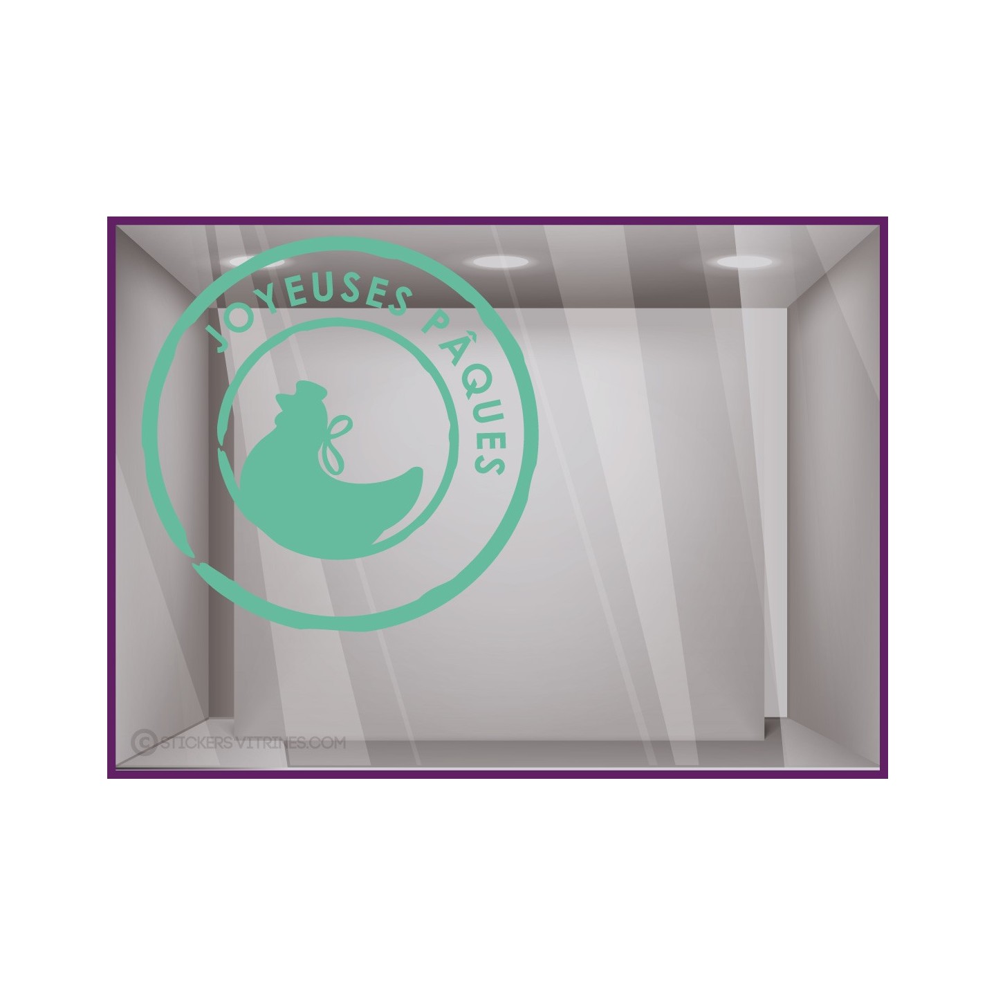 Sticker tampon Pâques Cocotte Chocolatier Fleuriste Opticien Chocolat 