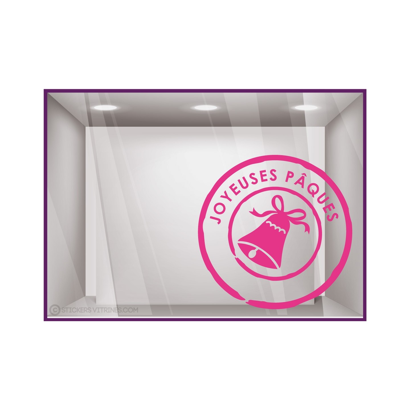 Sticker tampon Pâques Cloche Fête chocolatier boulangerie Joyeuses Chocolat  