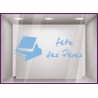 Sticker livres fête des pères papas lettrage adhésif texte autocollant devanture vitrine librairie commerce