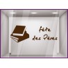 Sticker livres fête des pères papas lettrage adhésif texte autocollant devanture vitrine librairie commerce