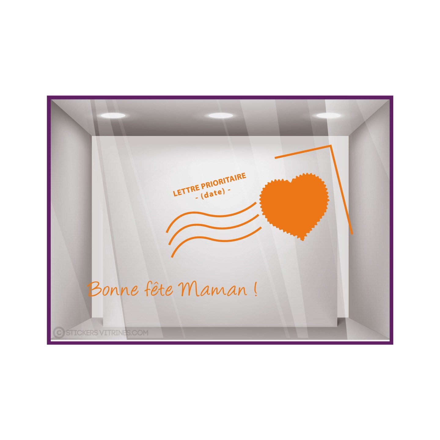 Kit de Stickers Carte Postale Bonne Fete Maman mere calicot lettrage adhésif mode parfumerie fleuriste bijouterie