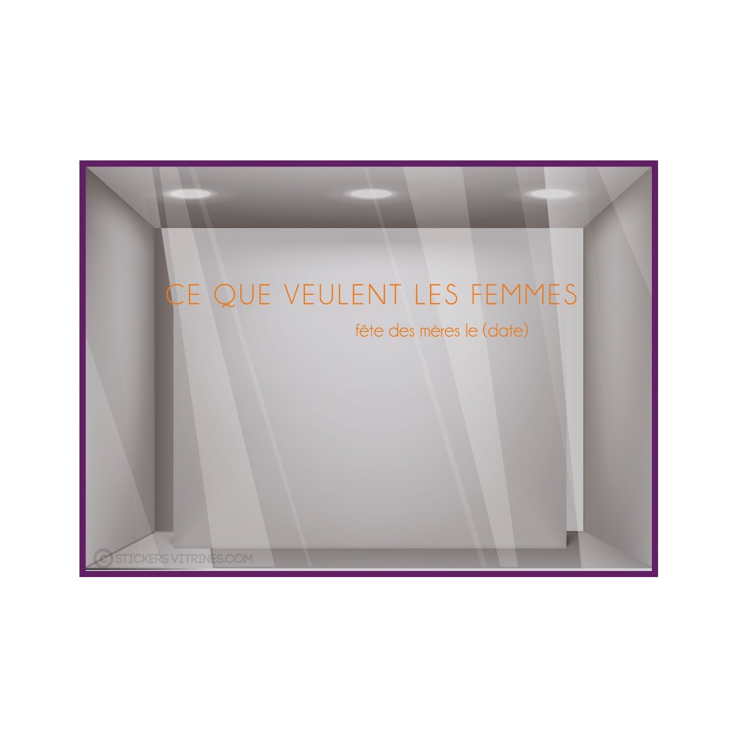Sticker Ce Que Veulent Les Femmes fete des meres mamans mode bijouterie parfumerie institut beaute calicot vitrophanie lettrage 