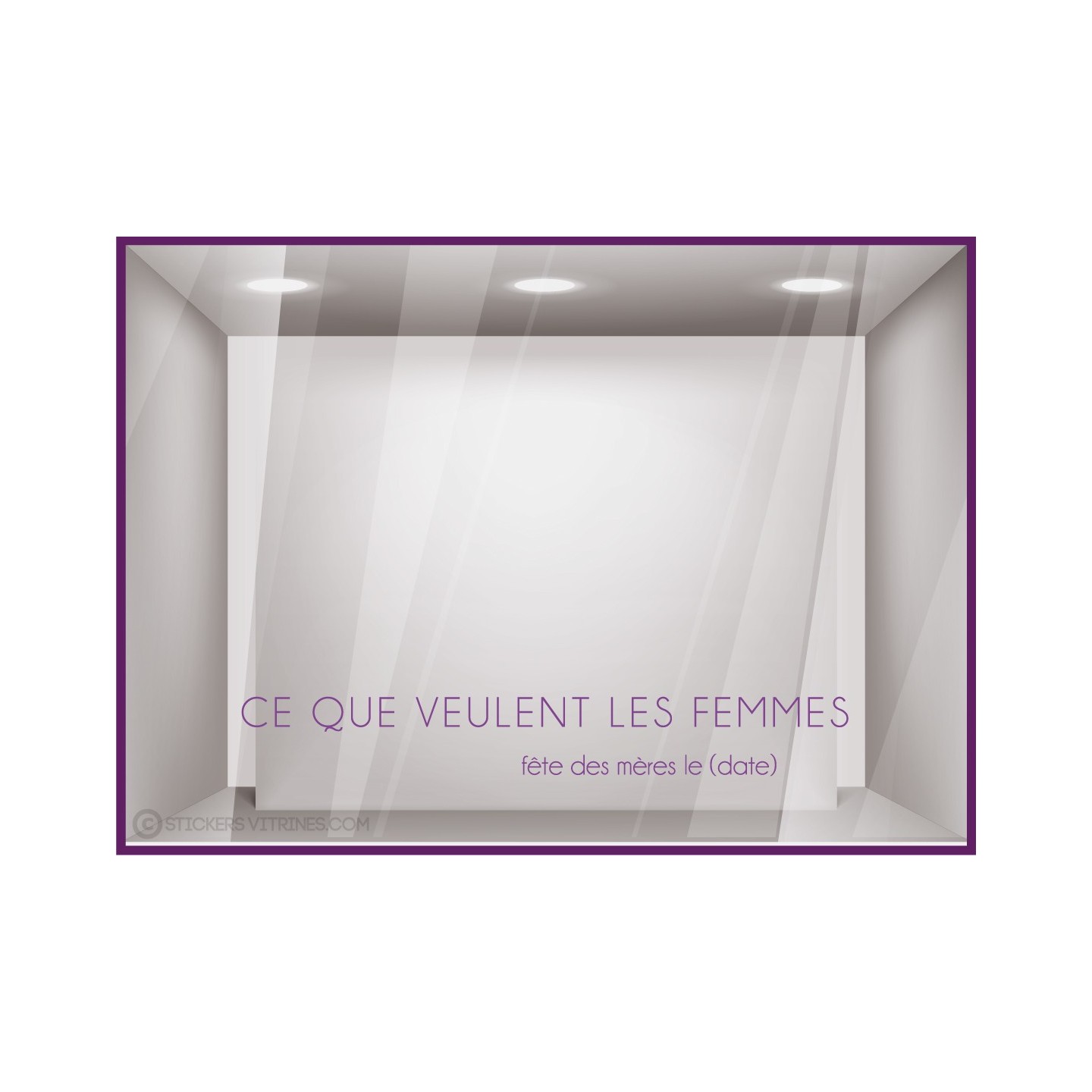 Sticker Ce Que Veulent Les Femmes fete des meres mamans mode bijouterie parfumerie institut beaute calicot vitrophanie lettrage 