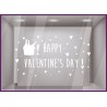 Sticker Champagne Happy Valentine's Day saint valentin vitrine devanture magasin boutique sticker calicot vitrophanie mode mode