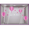 STICKER MONTGOLFIERES JOYEUSES FETE MAMAN mere mode parfumerie bijouterie institut beaute fleuriste calicot lettrage