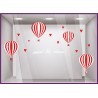 STICKER MONTGOLFIERES JOYEUSES FETE MAMAN mere mode parfumerie bijouterie institut beaute fleuriste calicot lettrage