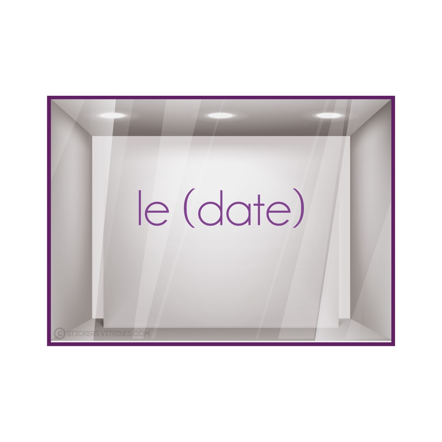 Calicot pour vitrine Sticker Lettrage Date Fête des mères