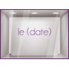 Calicot pour vitrine Sticker Lettrage Date Fête des mères