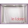 Calicot pour vitrine Sticker Lettrage Date Fête des mères