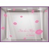 Autocollant pour devanture Kit de Stickers Fête des Mères mamans Bisous lettrage mode institut beaute