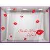 Autocollant pour devanture Kit de Stickers Fête des Mères mamans Bisous lettrage mode institut beaute