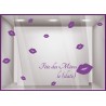 Autocollant pour devanture Kit de Stickers Fête des Mères mamans Bisous lettrage mode institut beaute