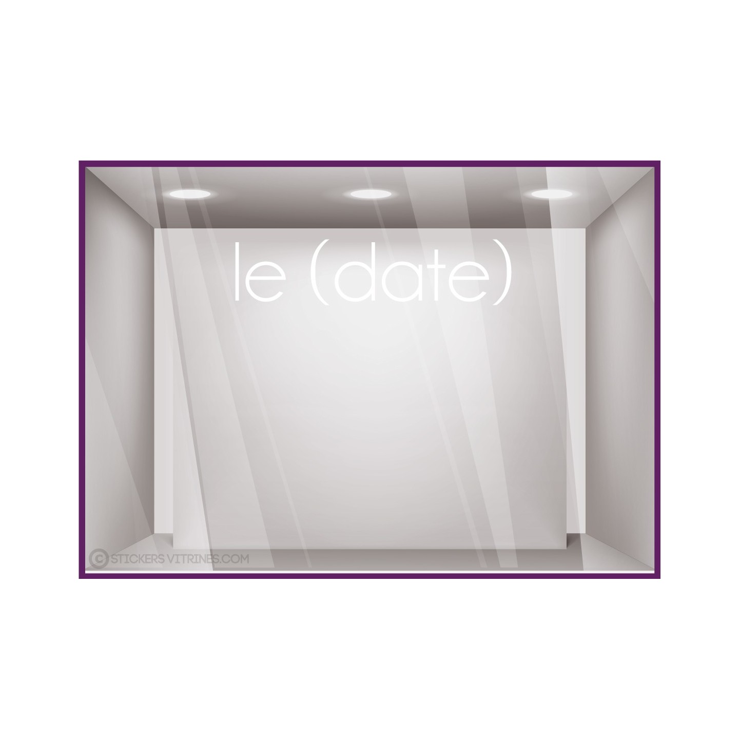 Calicot pour vitrine Sticker Lettrage Date Fête des mères
