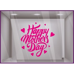 Happy mother's day fete des meres mamans fleuriste mode institut de beaute parfumerie bijouterie calicot vitrophanie commerce 