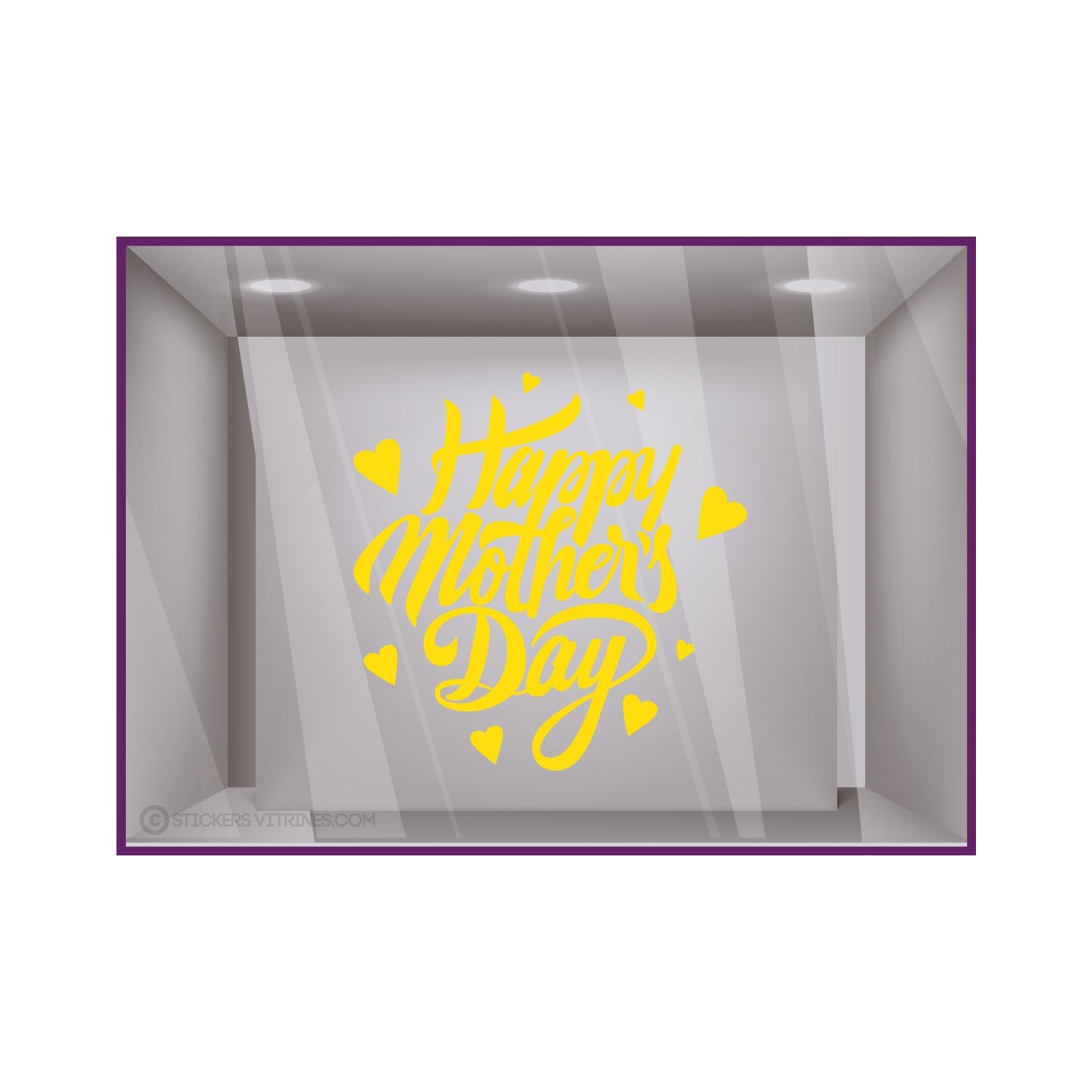 Happy mother's day fete des meres mamans fleuriste mode institut de beaute parfumerie bijouterie calicot vitrophanie commerce 