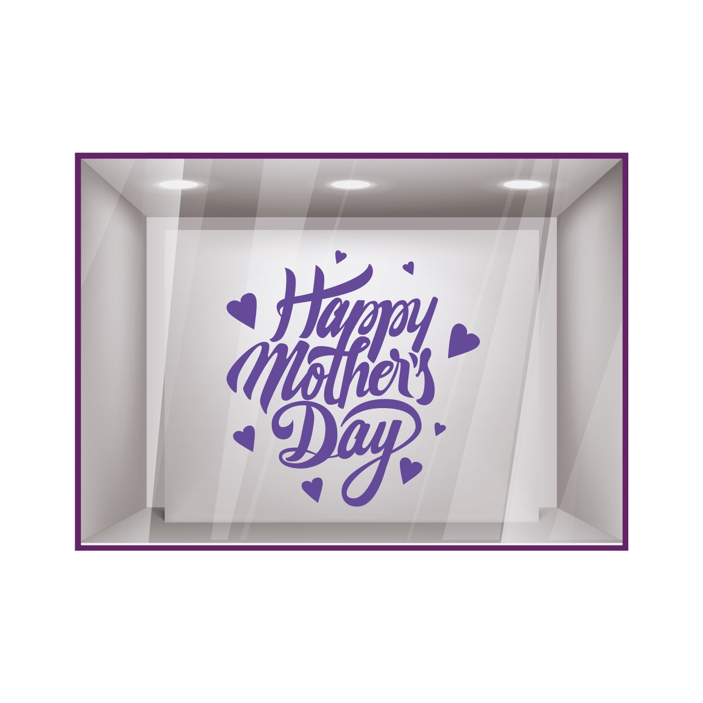 Happy mother's day fete des meres mamans fleuriste mode institut de beaute parfumerie bijouterie calicot vitrophanie commerce 