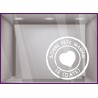 Sticker Timbre Bonne Fête Maman fete des meres mode institut beaute parfumerie bijouterie calicot vitrophanie enseigne