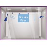 Sticker Frise Fête des Pères papa mode maroquinerie opticien coiffeur vitrine bandeau fanion 