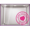 Sticker Timbre Bonne Fête Maman fete des meres mode institut beaute parfumerie bijouterie calicot vitrophanie enseigne