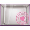Sticker Timbre Bonne Fête Maman fete des meres mode institut beaute parfumerie bijouterie calicot vitrophanie enseigne