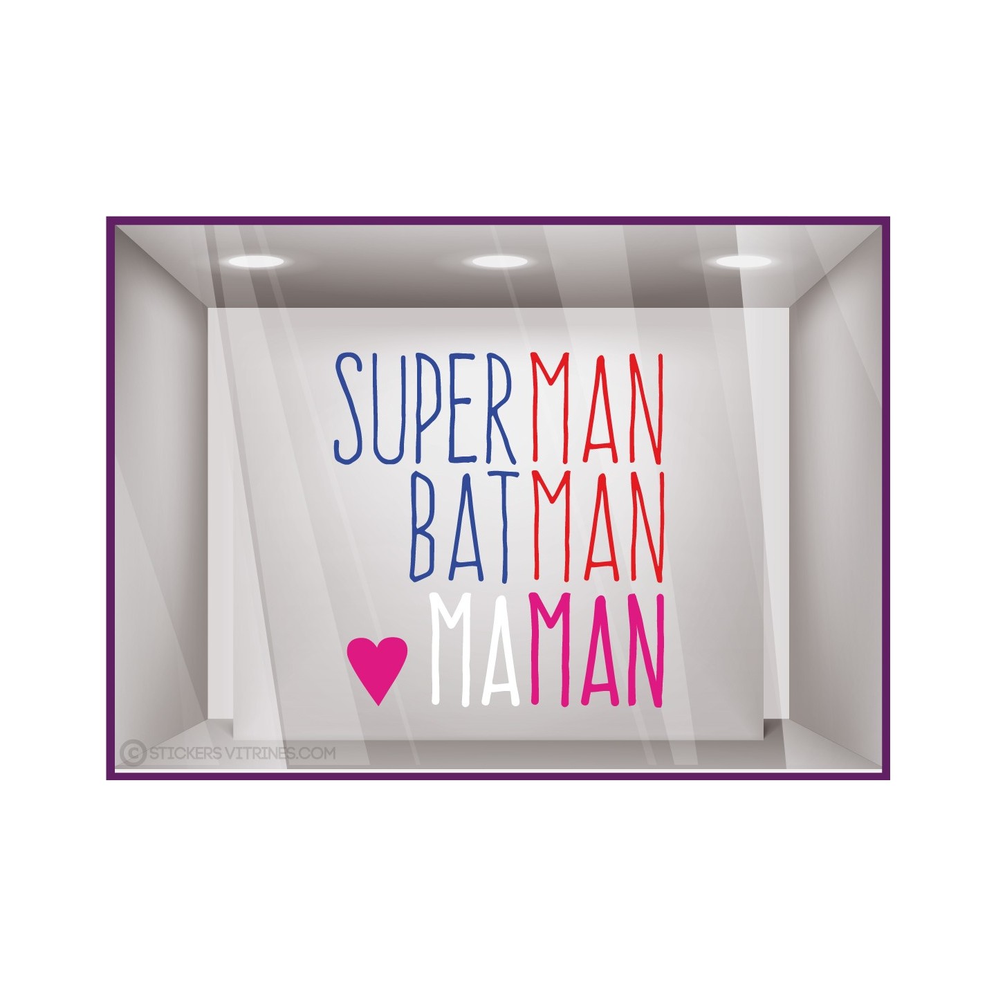 Sticker Superman, Batman, Maman
