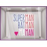 Sticker Superman, Batman, Maman