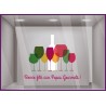 Sticker Bonne fête aux papas gourmets vitrophanie commerce vitrine calicot adhésif autocollant magasin boutique papa