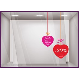 Autocollant pour devanture Kit de Stickers Promo fête des mères institut beaute mode parfumerie bijouterie lettrage calicot