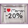 Sticker Promo fête des mères DEVANTURE COMMERCE VITRES VITRINES CALICOT ADHESIF 
