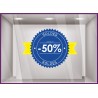 Sticker Calicot Badge Soldes pour commerce professionnel