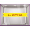 Sticker bandeau 2ème démarque adhésif autocollant vitrophanie devanture magasin boutique enseigne devanture calicot