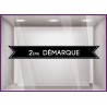 Sticker bandeau 2ème démarque adhésif autocollant vitrophanie devanture magasin boutique enseigne devanture calicot