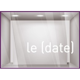 Sticker Lettrage Date Fête des pères papas à personnaliser lettrage adhesif devanture pret a porter mode maroquinerie caviste