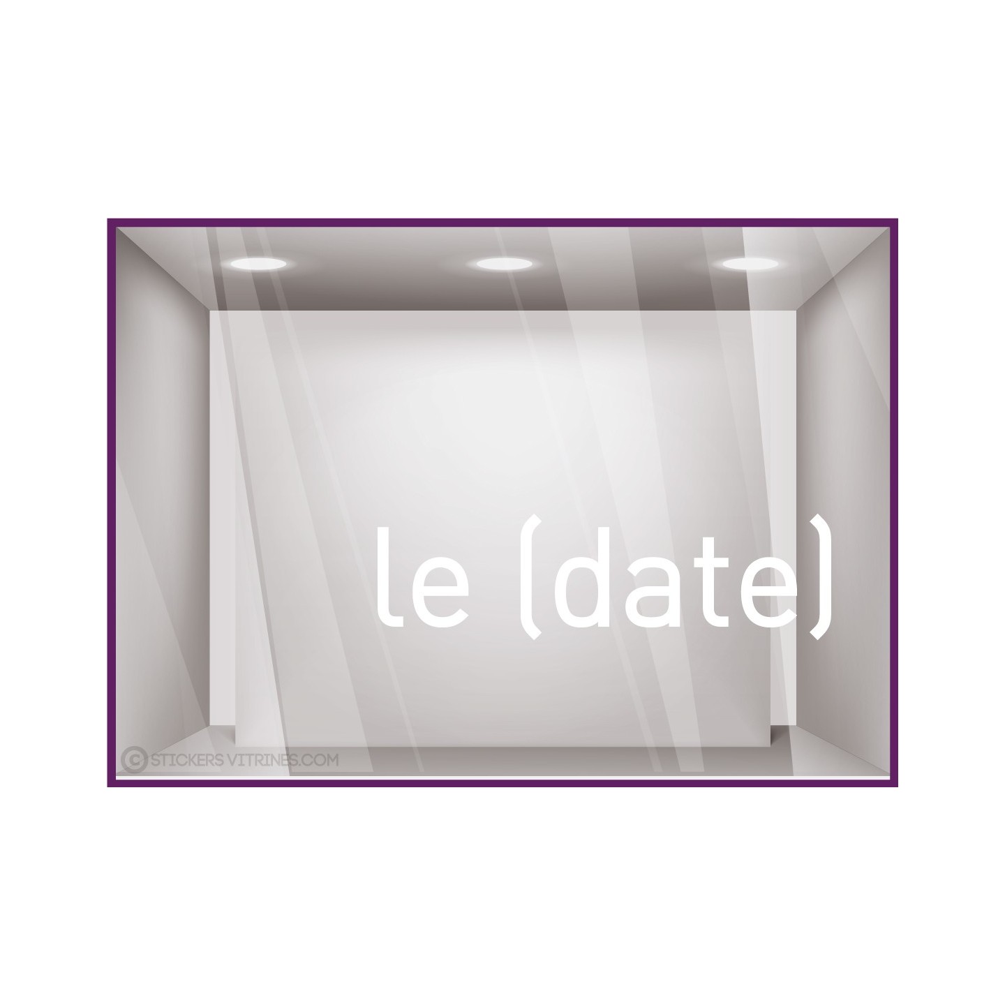 Sticker Lettrage Date Fête des pères papas à personnaliser lettrage adhesif devanture pret a porter mode maroquinerie caviste