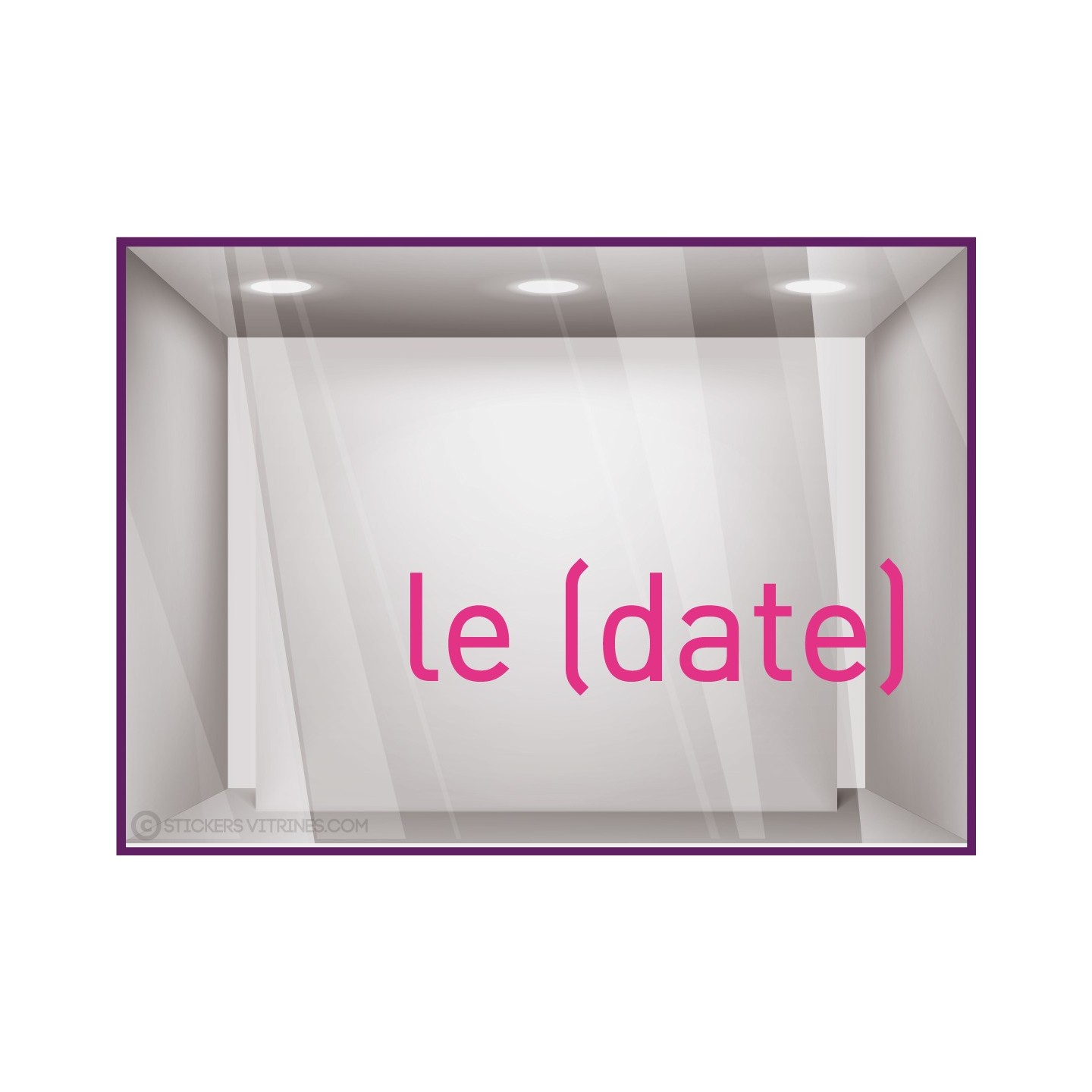 Sticker Lettrage Date Fête des pères papas à personnaliser lettrage adhesif devanture pret a porter mode maroquinerie caviste