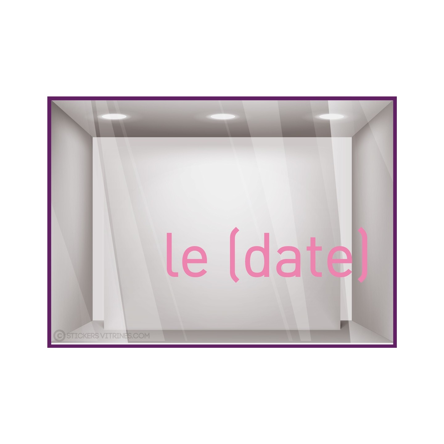 Sticker Lettrage Date Fête des pères papas à personnaliser lettrage adhesif devanture pret a porter mode maroquinerie caviste