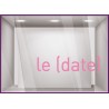 Sticker Lettrage Date Fête des pères papas à personnaliser lettrage adhesif devanture pret a porter mode maroquinerie caviste