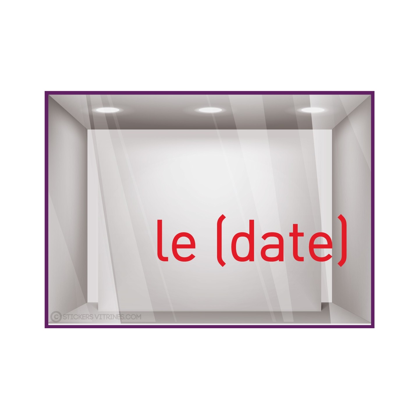 Sticker Lettrage Date Fête des pères papas à personnaliser lettrage adhesif devanture pret a porter mode maroquinerie caviste