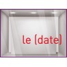 Sticker Lettrage Date Fête des pères papas à personnaliser lettrage adhesif devanture pret a porter mode maroquinerie caviste