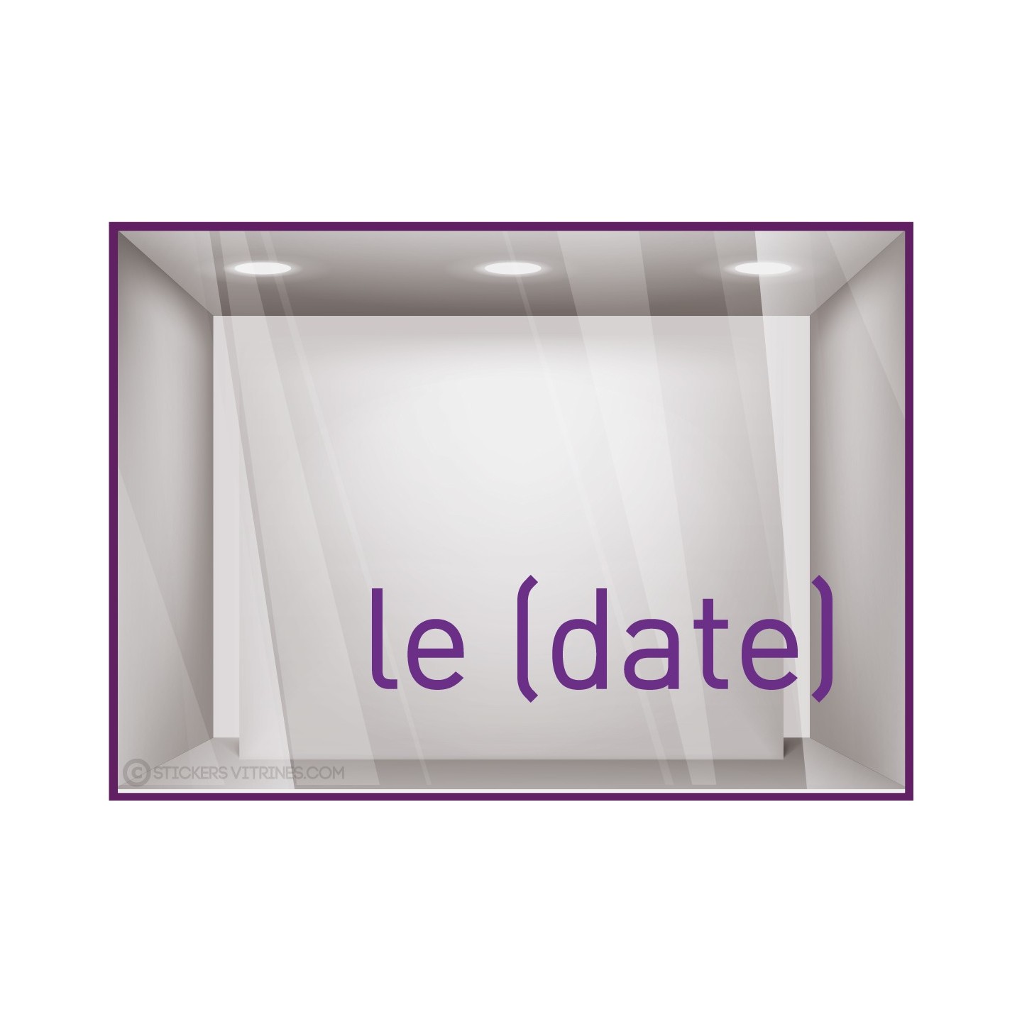 Sticker Lettrage Date Fête des pères papas à personnaliser lettrage adhesif devanture pret a porter mode maroquinerie caviste