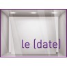 Sticker Lettrage Date Fête des pères papas à personnaliser lettrage adhesif devanture pret a porter mode maroquinerie caviste