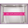 Adhésif Vitrine Bandeau -10% supplémentaire soldes braderie destockage vitrophanie signaletique boutique enseigne devanture