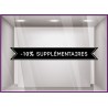 Adhésif Vitrine Bandeau -10% supplémentaire soldes braderie destockage vitrophanie signaletique boutique enseigne devanture