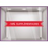 Adhésif Vitrine Bandeau -10% supplémentaire soldes braderie destockage vitrophanie signaletique boutique enseigne devanture